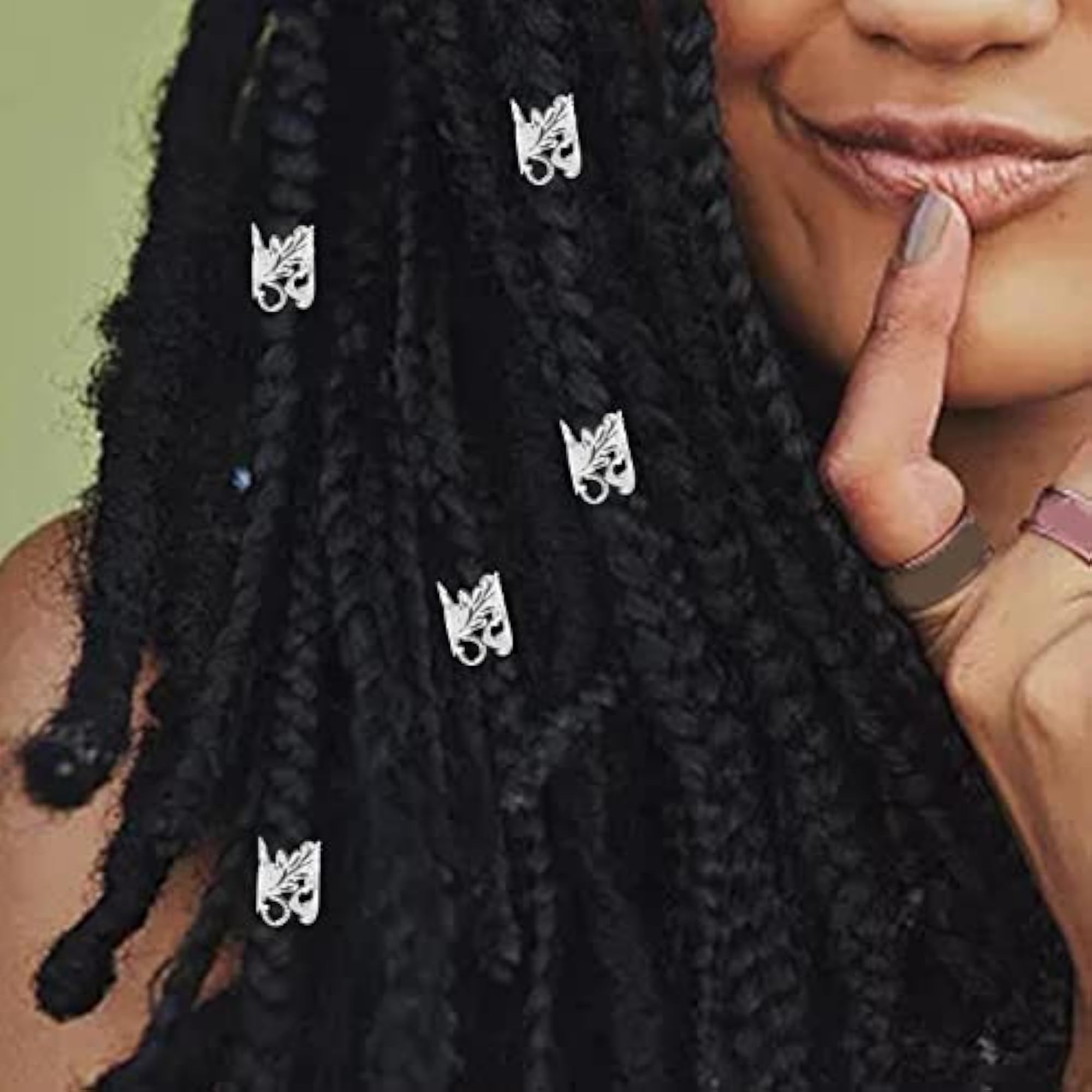 50X Dreadlocks Beads Hair Braiding Rings Clips Alloy
